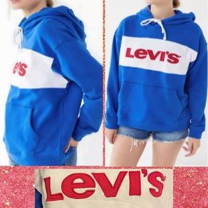 Retro 90s small Levi’s colorblock hoodie sweatshirt